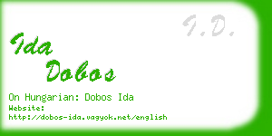 ida dobos business card